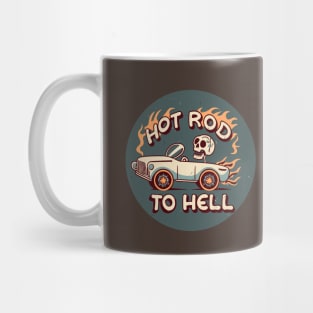 Hot Rod to Hell Skull Mug